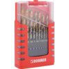 A087, No.201, Jobber Drill Set, Standard Length, Gauge, High Speed Steel, Tin-Tipped, Set of 19 thumbnail-2