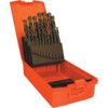 A190, No.3, Jobber Drill Set, Standard Length, Inch, High Speed Steel, Set of 21 thumbnail-0