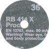 RB414X, Fibre Disc, 100 x 16mm, Star Shaped Hole, P36, Zirconia thumbnail-1