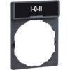 Legend Plate, Marked "I-O-II" White on Black, 8x27mm thumbnail-0