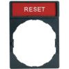 Legend Plate, Marked "RESET" White on Red, 8x27mm thumbnail-0