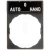 Legend Plate, Marked "AUTO-O-HAND" White on Black, 8x27mm thumbnail-0