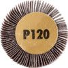 Flap Wheel, 50 x 15mm, P120, Aluminium Oxide, 6mm Shank thumbnail-1