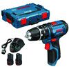 GSB 12-15-2-LI, Cordless Combi Drill, 12V, 10mm Keyless Chuck, Brushed, 2x2.0Ah, L-Boxx Toolbox thumbnail-0