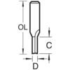 4/80X1/2TC, Router Cutter, 12.7mm Shank, 25.4mm, Tungsten Carbide thumbnail-1