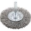 63x9mm Shaft Mounted Circular Brush, Crimp Wire,Stainless Steel thumbnail-0