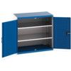 Cubio Storage Cabinet, 2 Perfo Doors, Blue, 1000 x 1050 x 650mm thumbnail-0