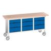 16923223.11 Verso Mobile Storage Bench 1750mm x 600mm x 830mm thumbnail-0