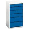 Verso Drawer Cabinet, 6 Drawers, Blue/Light Grey, 900 x 525 x 550mm thumbnail-0