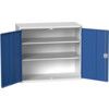 Verso Wall Cabinet, 2 Doors,Blue/Grey, 1000 x 1050 x 550mm thumbnail-0