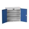 Verso Wall Cabinet, 2 Doors,Blue/Grey, 1000 x 1050 x 550mm thumbnail-0