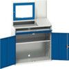 Verso, Computer Workstation, Blue/Light Grey, 1650mm x 1050mm x 550mm thumbnail-0