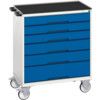 Verso Mobile Workbench, 6 Drawers, Blue/Light Grey, 965 x 800 x 550mm thumbnail-0