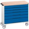 Verso Mobile Workbench, 6 Drawers, Blue/Light Grey, 980 x 1050 x 550mm thumbnail-0