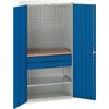 Verso Storage Cabinet, 2 Doors, Blue, 2000 x 1050 x 550mm thumbnail-0