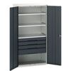 Verso Kitted Cupboard, 2 Doors, Anthracite Grey, 2000 x 1050 x 550mm thumbnail-0