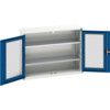 Verso Storage Cabinet, Single Clearview Door, Blue, 800 x 1050 x 1050mm thumbnail-0