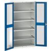 Verso Storage Cabinet, Single Clearview Door, Blue, 2000 x 1050 x 1050mm thumbnail-0