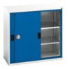 Verso Storage Cabinet, Single Sliding Door, Blue, 1000 x 1050 x 550mm thumbnail-0