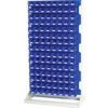 Verso, Louvred Panel/Storage Bins, Steel/Plastic, Light Grey/Blue/Red, 1000x550x1775mm thumbnail-0
