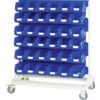 Verso, Louvred Panel/Storage Bins, Steel/Plastic, Light Grey/Blue, 1000x550x1250mm thumbnail-0