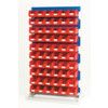 Verso, Louvred Panel/Storage Bins, Steel/Plastic, Light Grey/Blue, 1000x550x1775mm thumbnail-0