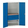 Verso Storage Cabinet, 2 Doors, Blue, 2000 x 1050 x 550mm thumbnail-0