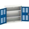 Verso Storage Cabinet, Single Door, Blue, 800 x 800 x 350mm thumbnail-0