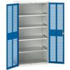 Verso Storage Cabinet, 2 Doors, Blue, 2000 x 1050 x 550mm thumbnail-0