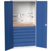 Verso Parts Bin Cupboard, 2 Doors, Blue, 2000 x 1050 x 550mm thumbnail-0