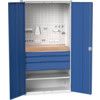 Verso Parts Bin Cupboard, 2 Doors, Blue, 2000 x 1050 x 550mm thumbnail-0