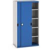 Cubio Storage Cabinet, 2 Sliding Doors, Blue, 2000 x 1050 x 650mm thumbnail-0