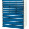 Cubio Drawer Cabinet, 11 Drawers, Blue/Light Grey, 1600 x 1300 x 750mm thumbnail-0