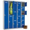 PPE Locker, 2 Doors, Blue, 1800 x 300 x 300mm thumbnail-1