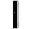 Compartment Locker, Single Door, Black, 1800 x 300 x 300mm thumbnail-0