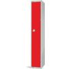 Compartment Locker, Single Door, Red, 1800 x 300 x 450mm thumbnail-0