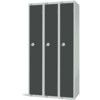 Compartment Locker, 3 Doors, Dark Grey, 1800 x 900 x 450mm, Nest of 3 thumbnail-0