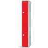 Compartment Locker, 2 Doors, Red, 1800 x 300 x 300mm thumbnail-0