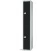 Compartment Locker, 2 Doors, Black, 1800 x 300 x 300mm thumbnail-0