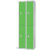 Compartment Locker, 4 Doors, Green, 1800 x 600 x 300mm, Nest of 2 thumbnail-0