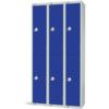 Compartment Locker, 2 Doors, Blue, 1800 x 900 x 300mm, Nest of 3 thumbnail-0