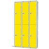 Compartment Locker, 2 Doors, Yellow, 1800 x 900 x 300mm, Nest of 3 thumbnail-0