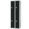 Compartment Locker, 4 Doors, Black, 1800 x 600 x 450mm, Nest of 2 thumbnail-0