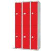 Compartment Locker, 2 Doors, Red, 1800 x 900 x 450mm, Nest of 3 thumbnail-0