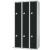 Compartment Locker, 2 Doors, Black, 1800 x 900 x 450mm, Nest of 3 thumbnail-0