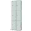 Compartment Locker, 6 Doors, Mid Grey, 1800 x 600 x 300mm, Nest of 2 thumbnail-0