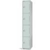 Compartment Locker, 4 Doors, Mid Grey, 1800 x 300 x 300mm thumbnail-0