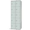 Compartment Locker, 10 Doors, Mid Grey, 1800 x 600 x 450mm, Nest of 2 thumbnail-0