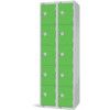 Compartment Locker, 10 Doors, Green, 1800 x 600 x 450mm, Nest of 2 thumbnail-0