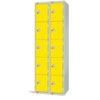 Compartment Locker, 10 Doors, Yellow, 1800 x 600 x 450mm, Nest of 2 thumbnail-0